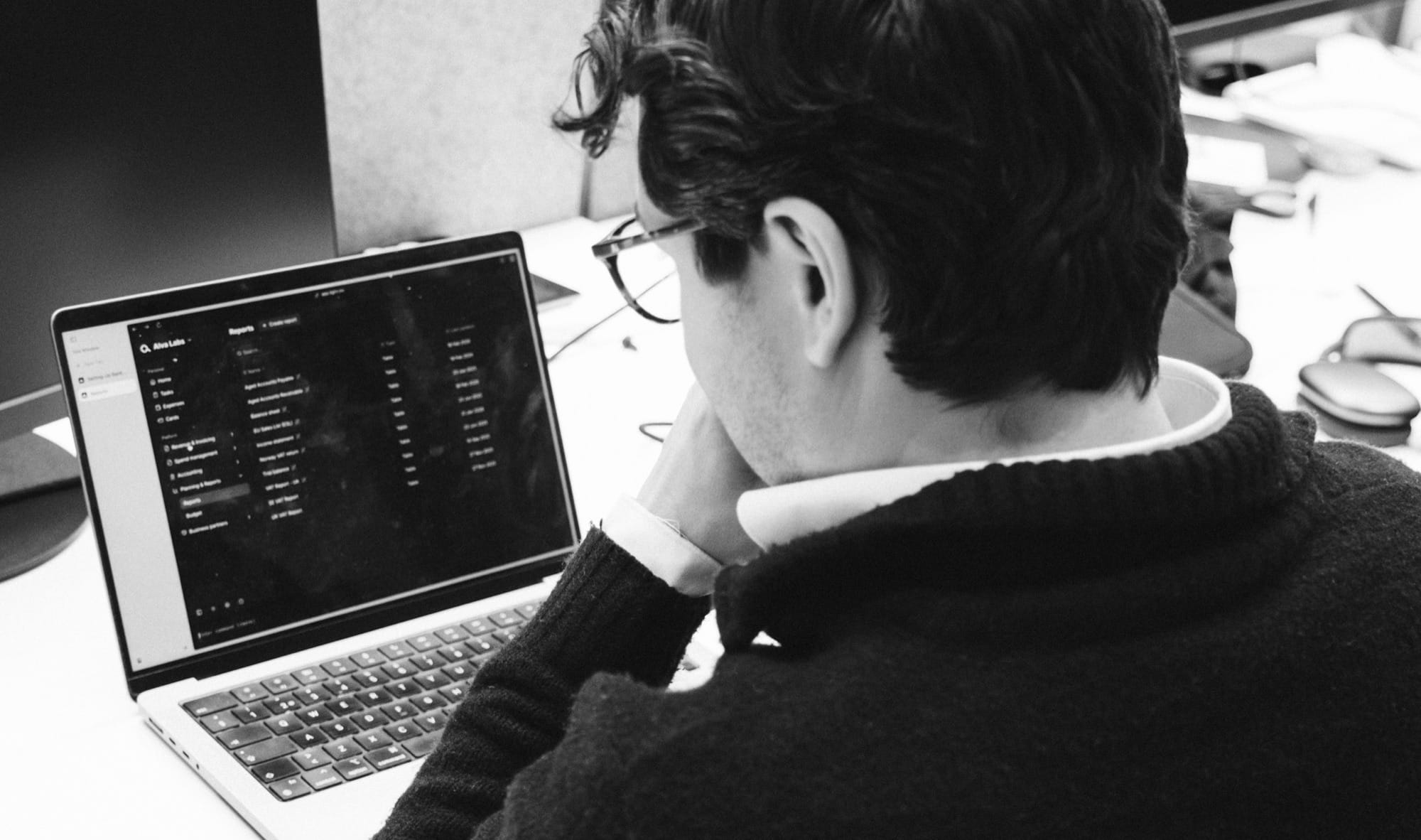 Reports open in Light on a laptop
